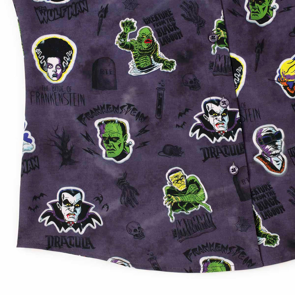 Universal Monsters "Monstickers" – Women's KUNUFLEX Short Sleeve Shirt - Image 6